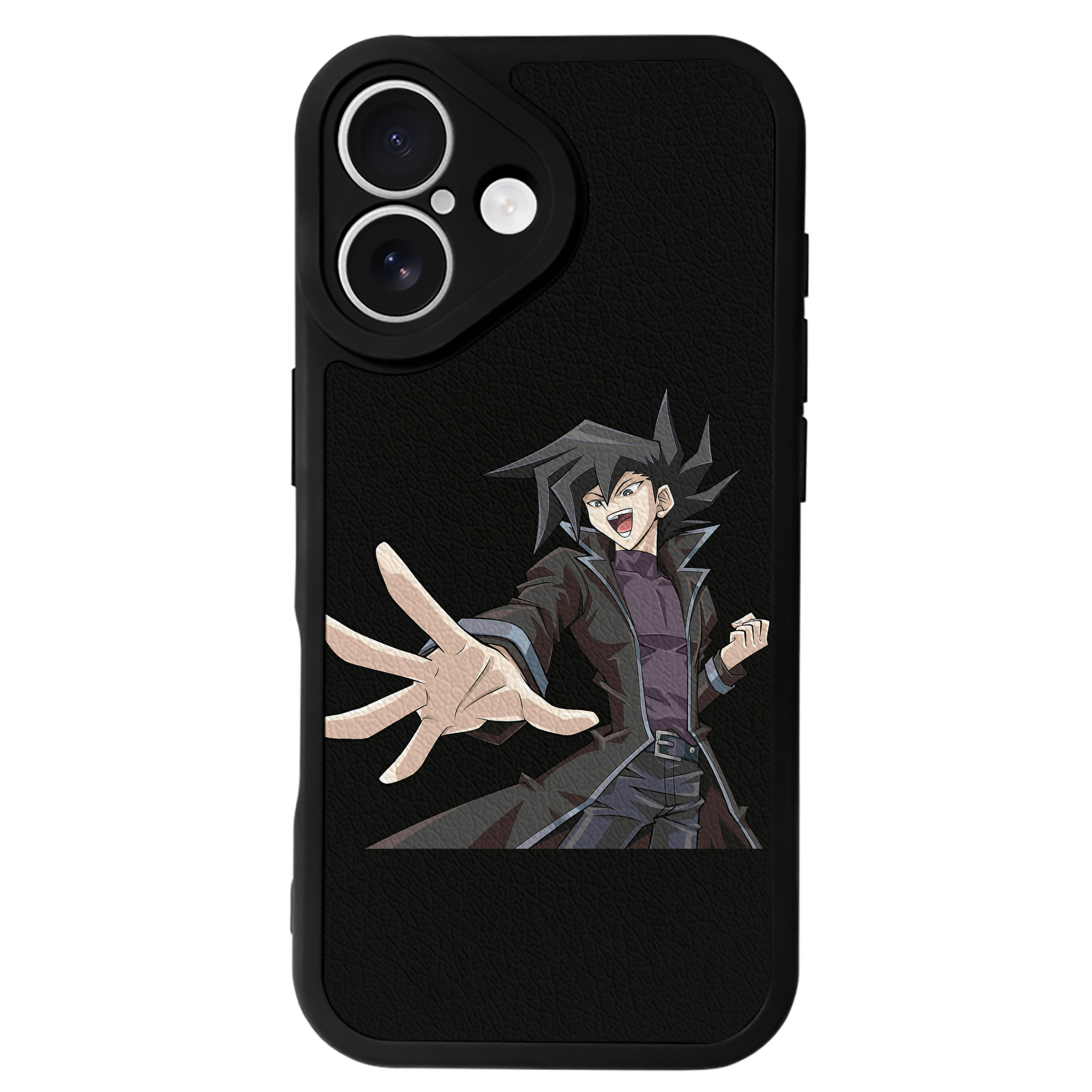 （画像用） 遊☆戯☆王 Yu-Gi-Oh! 【iPhone 16シリーズ対応】シリコンスマホケース（レザー調） 材質：シリコン